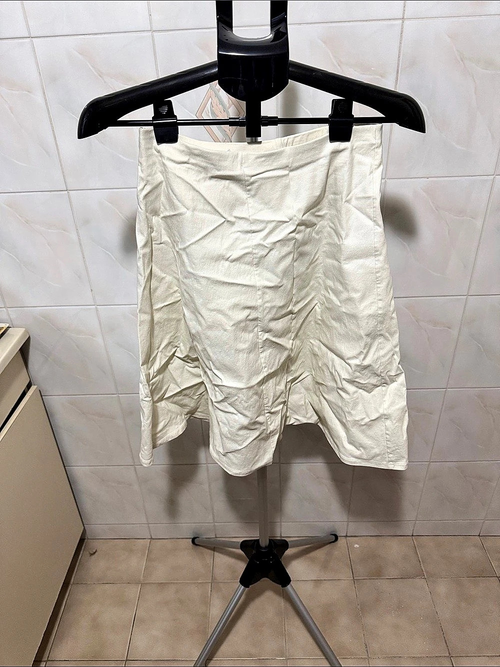 TULIP A-line Mini Skirt in off white Size Medium
